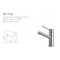 ECT Jamie Pin Handle Basin Mixer 